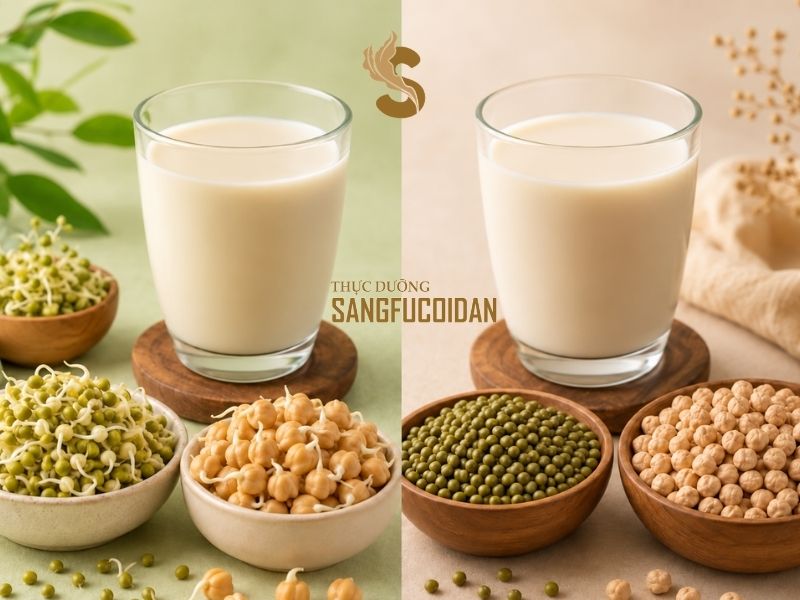 sữa đậu nguyên hạt và nảy mầm