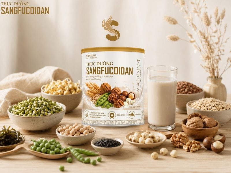 thực dưỡng sangfucoidan kết hợp đậu nguyên hạt và nảy mầm