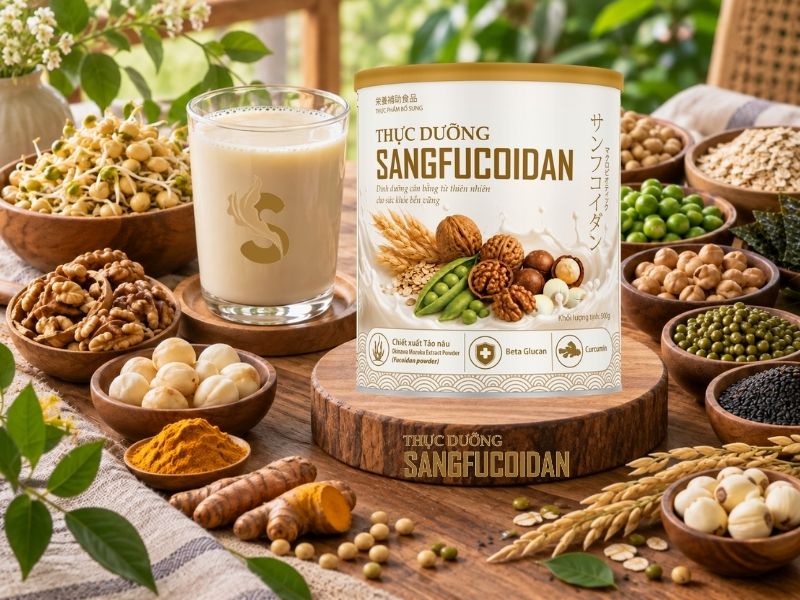 thực dưỡng sangfucoidan sử dụng hạt nảy mầm