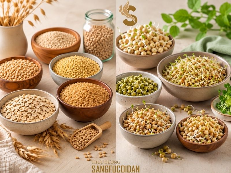 ngũ cốc nảy mầm và thông thường