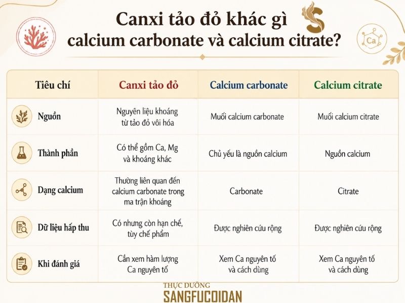 bảng so sánh canxi
