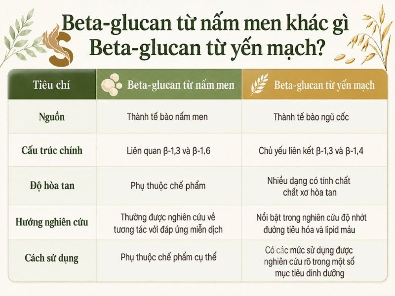so sánh betaglucan